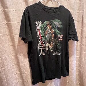Black Attack on Titan Graphic Short Sleeve Tee